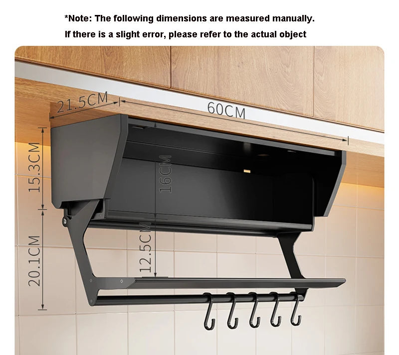 Pull-Down Folding Cabinet Condiment Shelf – Aluminium Wall Hanging