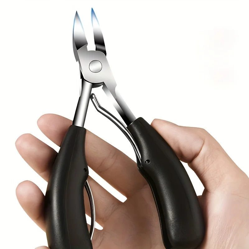 Professional Grade Concave Stainless Steel Nail Clippers for Thick