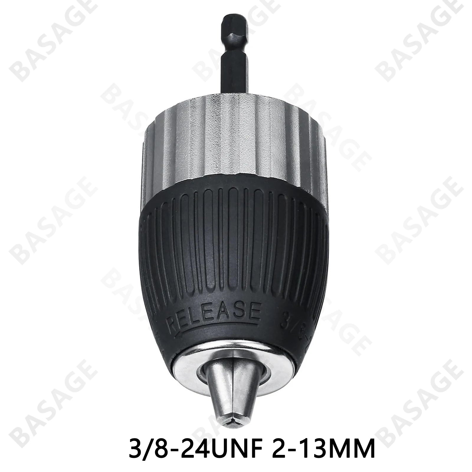 1.5-13mm Electric Drill Chuck Keyless Self-locking 3/8-24UNF Driver