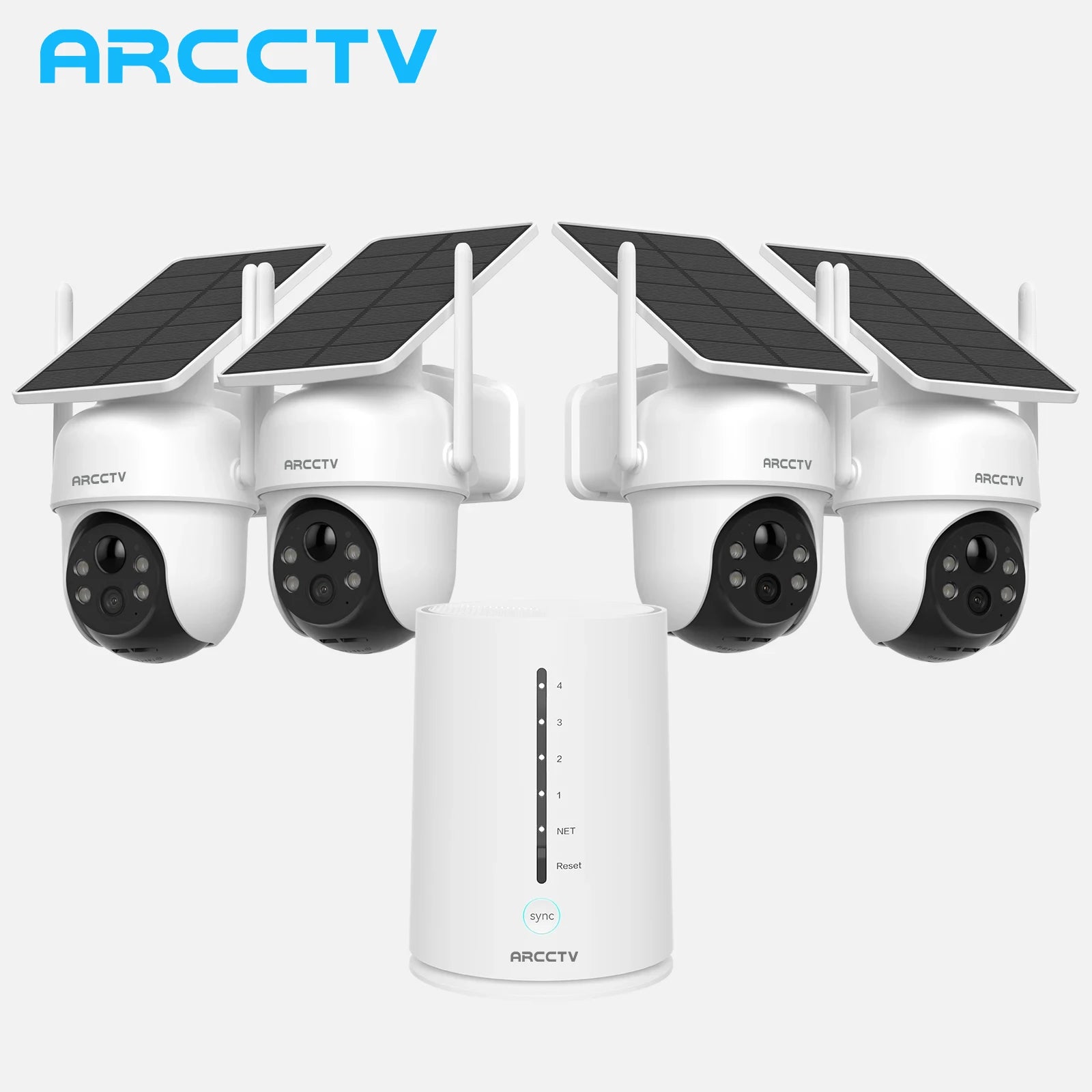 ARCCTV 4MP Wifi Solar Camera Kit Outdoor Wireless Security