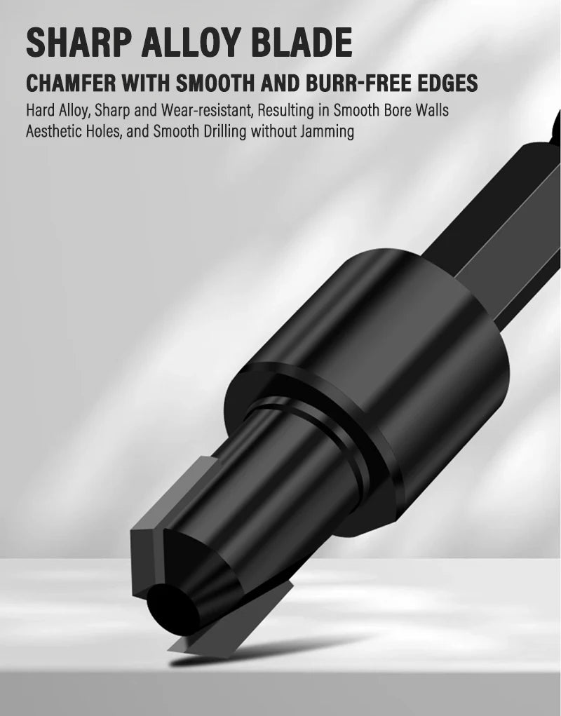 Hexagonal Handle Woodworking Countersunk Drill Bit 2-in-1 Adjustable