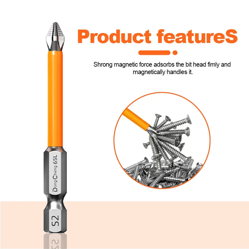 Anti Slip bits Magnetic Screwdriver bit Set S2 Alloy Steel Impact