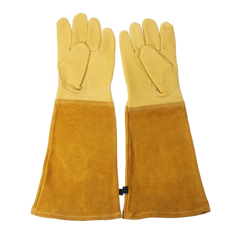 1 Pair Gardening Rose Pruning Gauntlet Heavy Duty Gloves Thorn Proof