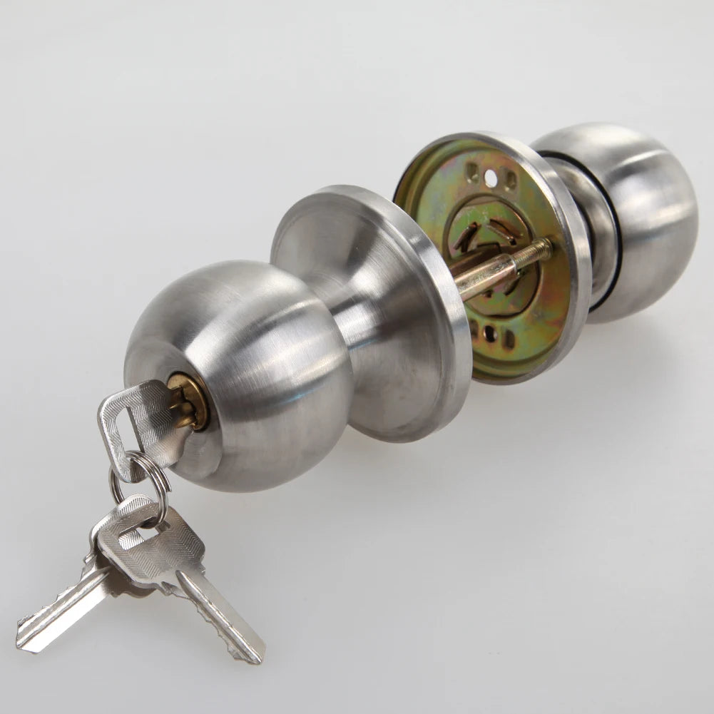 Door Handle Knob Stainless Steel Rotation Round Door Knobs Handle