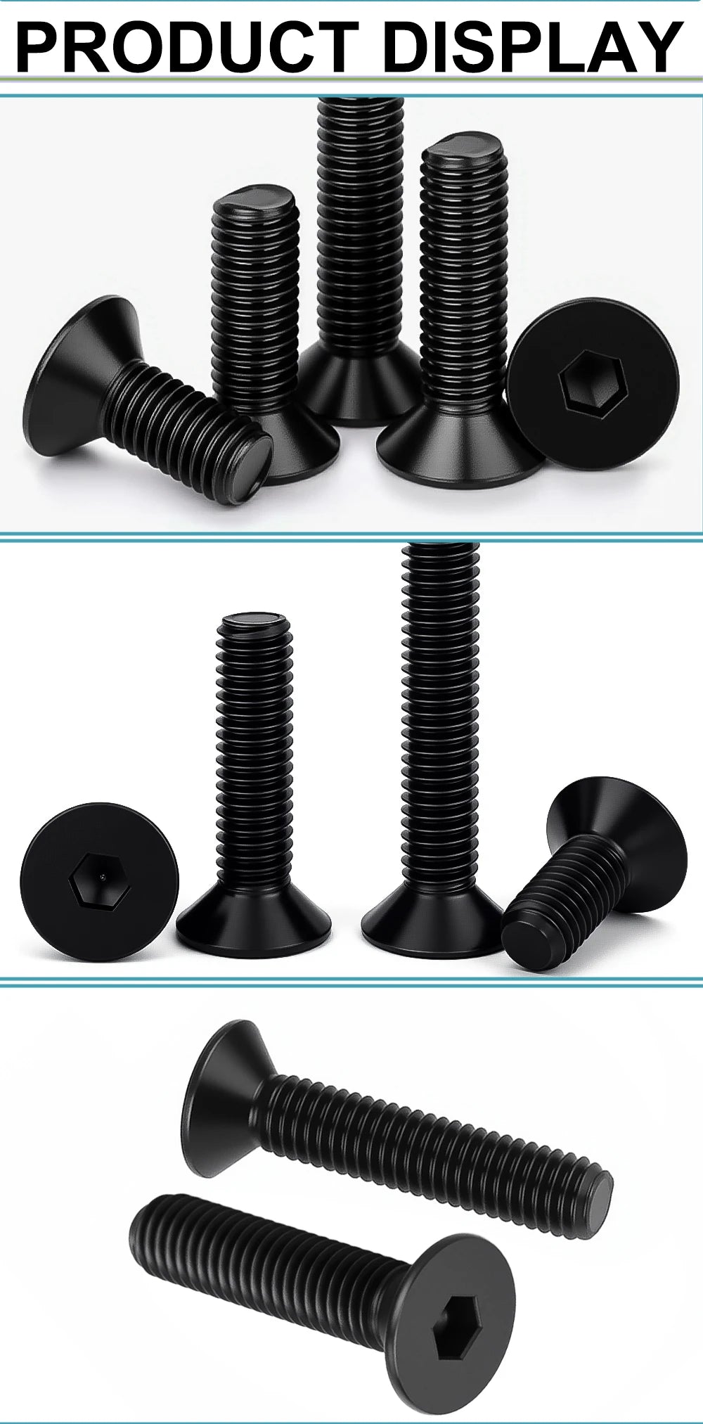DIN7991 Hexagon Hex Socket Head Flat Countersunk Allen Bolt Screw