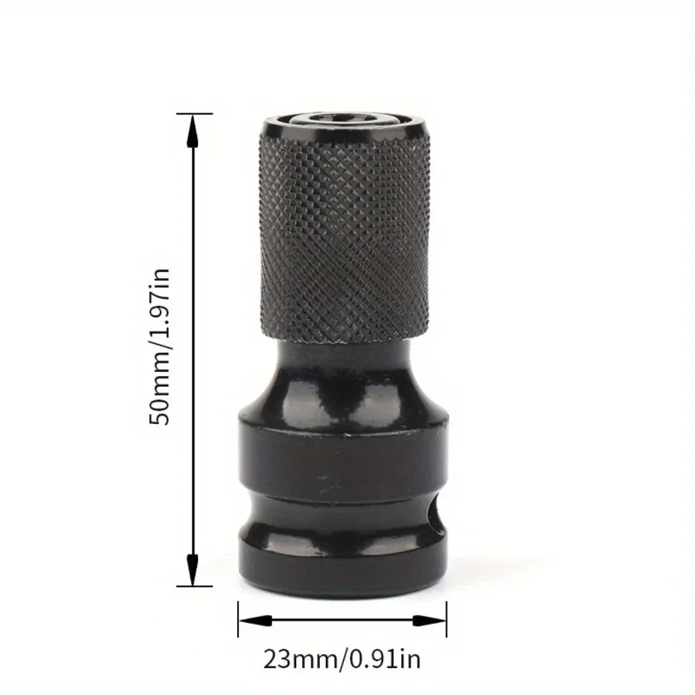 Impact Wrench to Drill Adapter 1/2 to 1/4 Hex Converter Socket