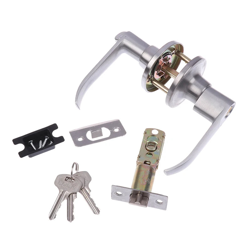 High-Grade Aluminum Alloy Room Handle Lock Three-Pole Spherical Knobs