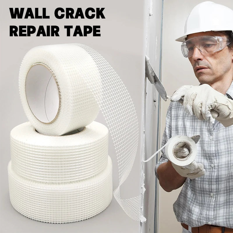 1/2/3Roll 4.5cmx25m Fiberglass Tape Anti-crack Self-adhesive Mesh