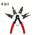 4-In-1 Circlip Pliers Set Snap Ring Pliers Multi Crimp Removable