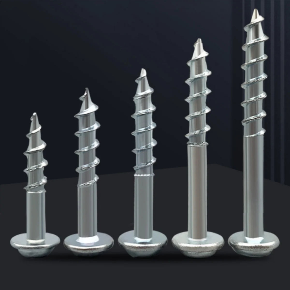 100pcs Oblique Hole Drilling Dedicated Phillips Screws with Zinc