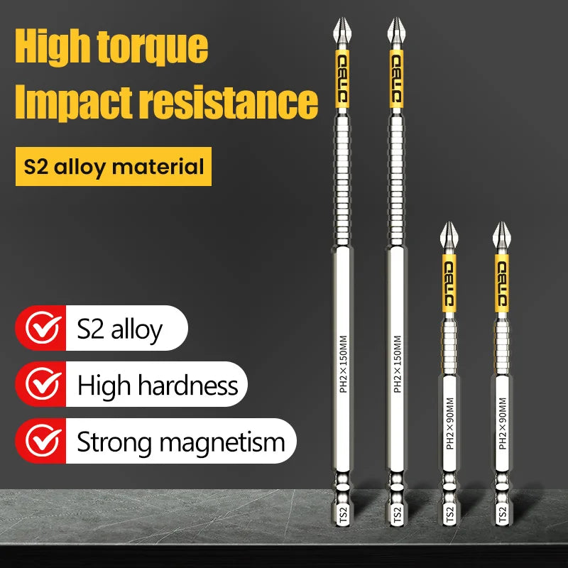 5PCS Ph2 Non-slip Cross Screwdriver Bits Set High Hardness Electric