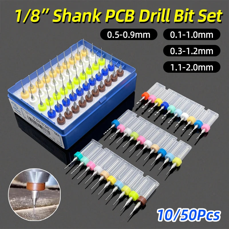 10Pcs Set 0.1mm-2.0mm High Quality Hard Alloy PCB Print Circuit Board