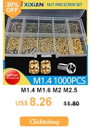 M2 M2.5 M3 M4 M5 M6 Brass Heat Set Insert Nut Hot Melt Knurled