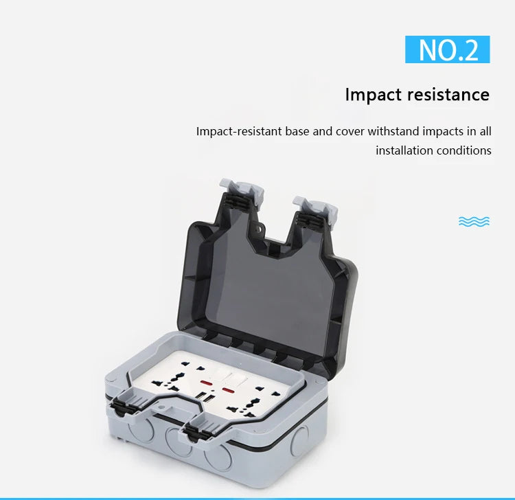 International Universal IP66 USB Wall Outdoor Waterproof Switch