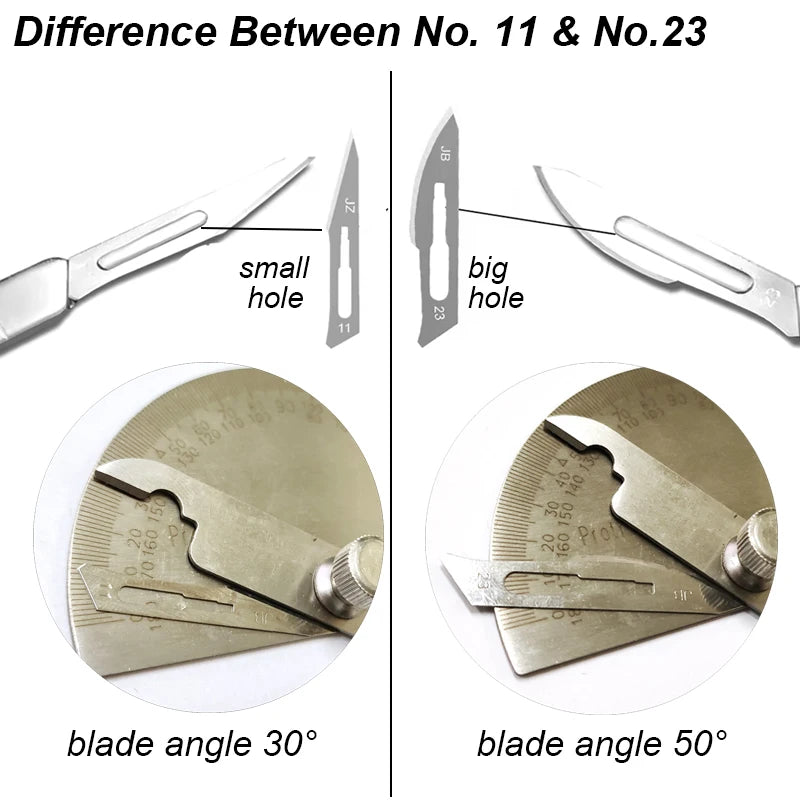 Stationery Knife Scalpel Blade 11 23 Surgical Handle Set Professional