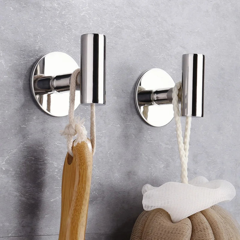 Adhesive/Screw Wall Hooks Key Coat Robe Hanger Kitchen Hardware Rack