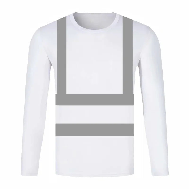 Reflective Shirt for Men Long Sleeve Work Shirt High Visibility