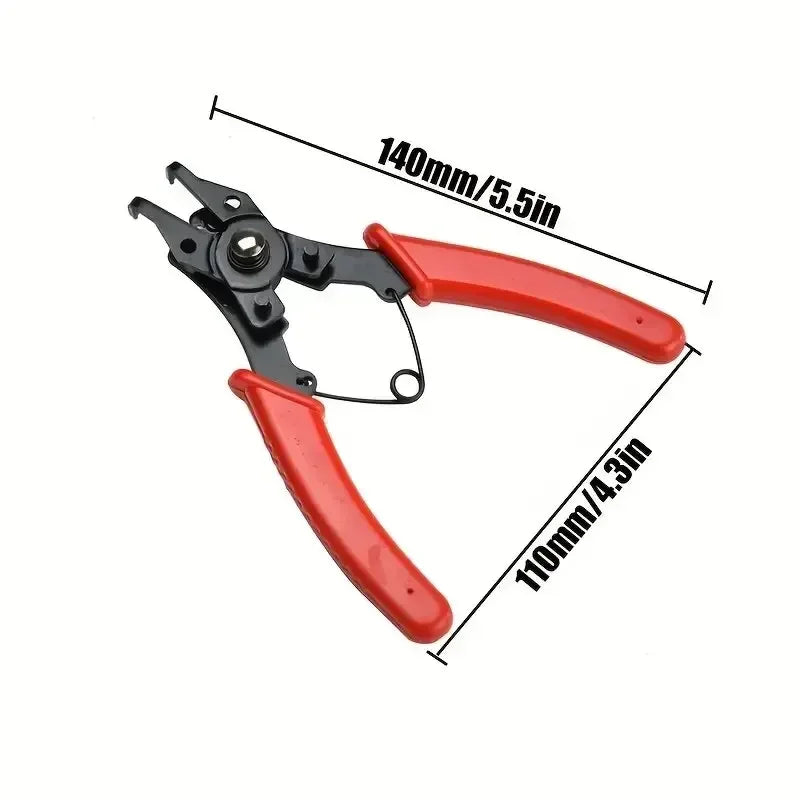 4-In-1 Circlip Pliers Set Snap Ring Pliers Multi Crimp Removable