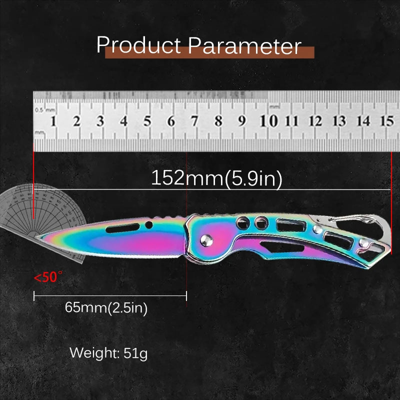 Folding Fruit Knife Stainless Steel Meat Cleaver Kitchen Knife with