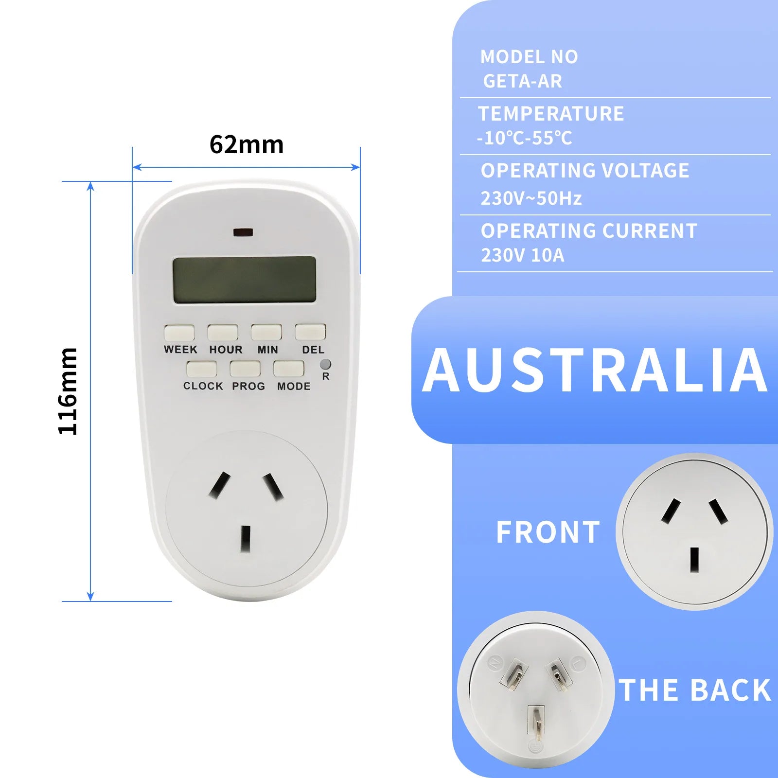 Countdown Timer Power Switch – 20 Daily Programs, Unlimited Weekly