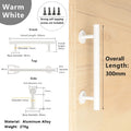 300mm Long Barn Door Handles 400mm Metal Gate Pull Handles Black