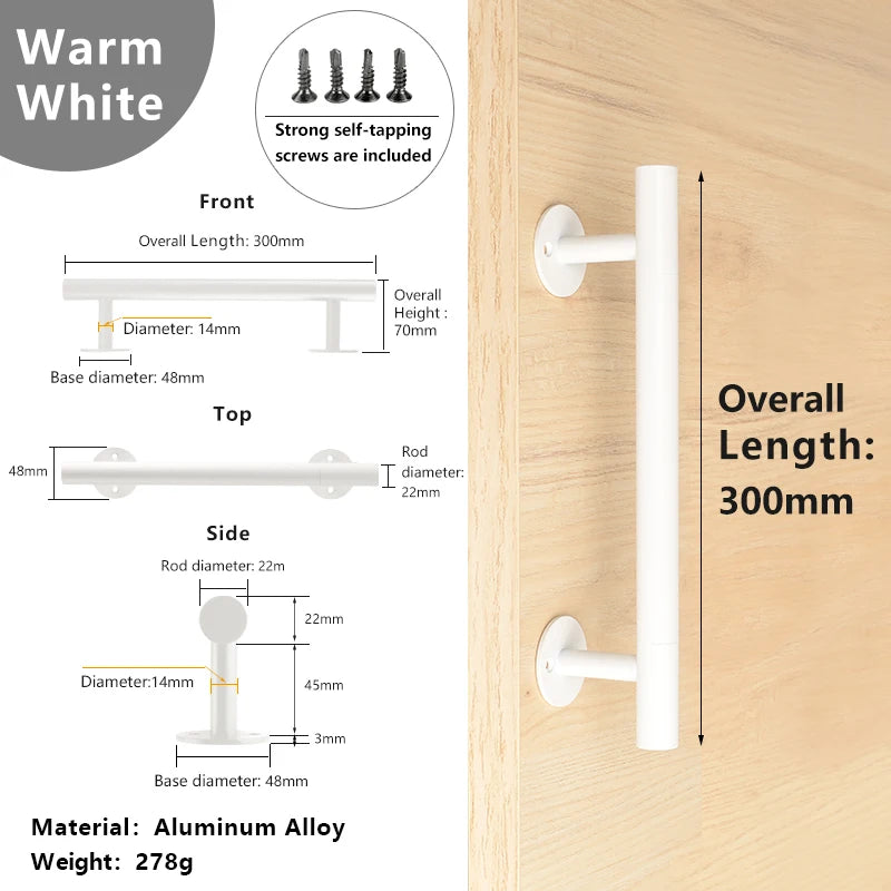 300mm Long Barn Door Handles 400mm Metal Gate Pull Handles Black