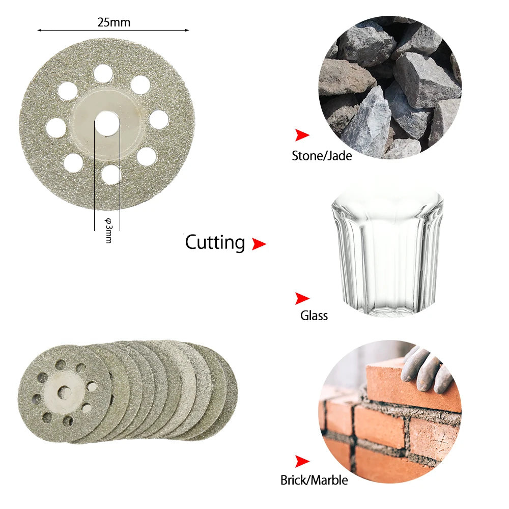 Mini Circular Saw Blade & Grinding Disc Set – 6 to 32 Pieces for Rotary Tools