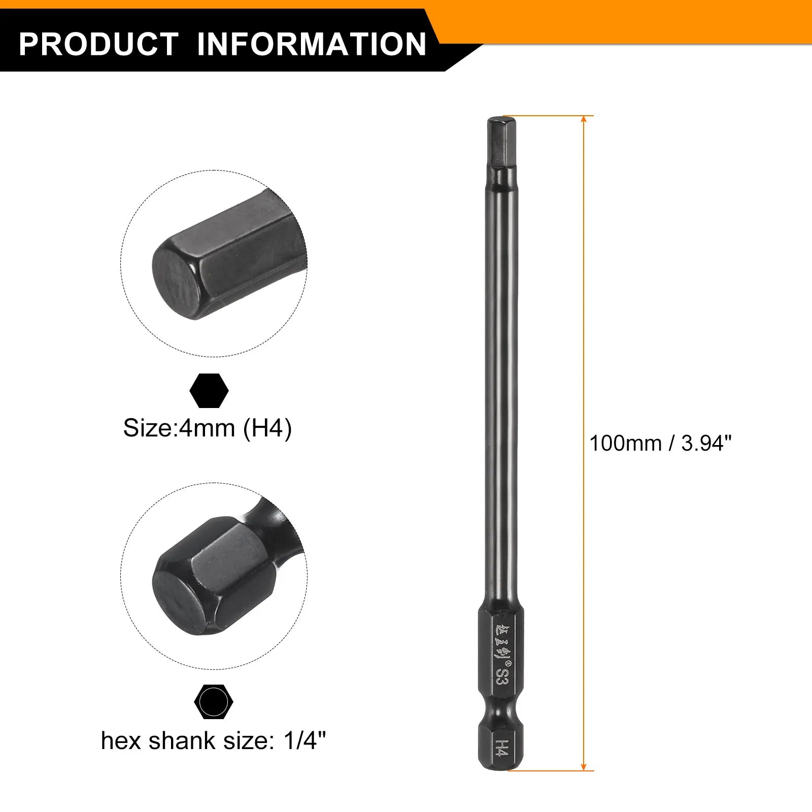 10/15pcs H1.5 H2 H2.5 H3 H4 H5 H6 H8 H10 Hex Head Wrench Drill Bit