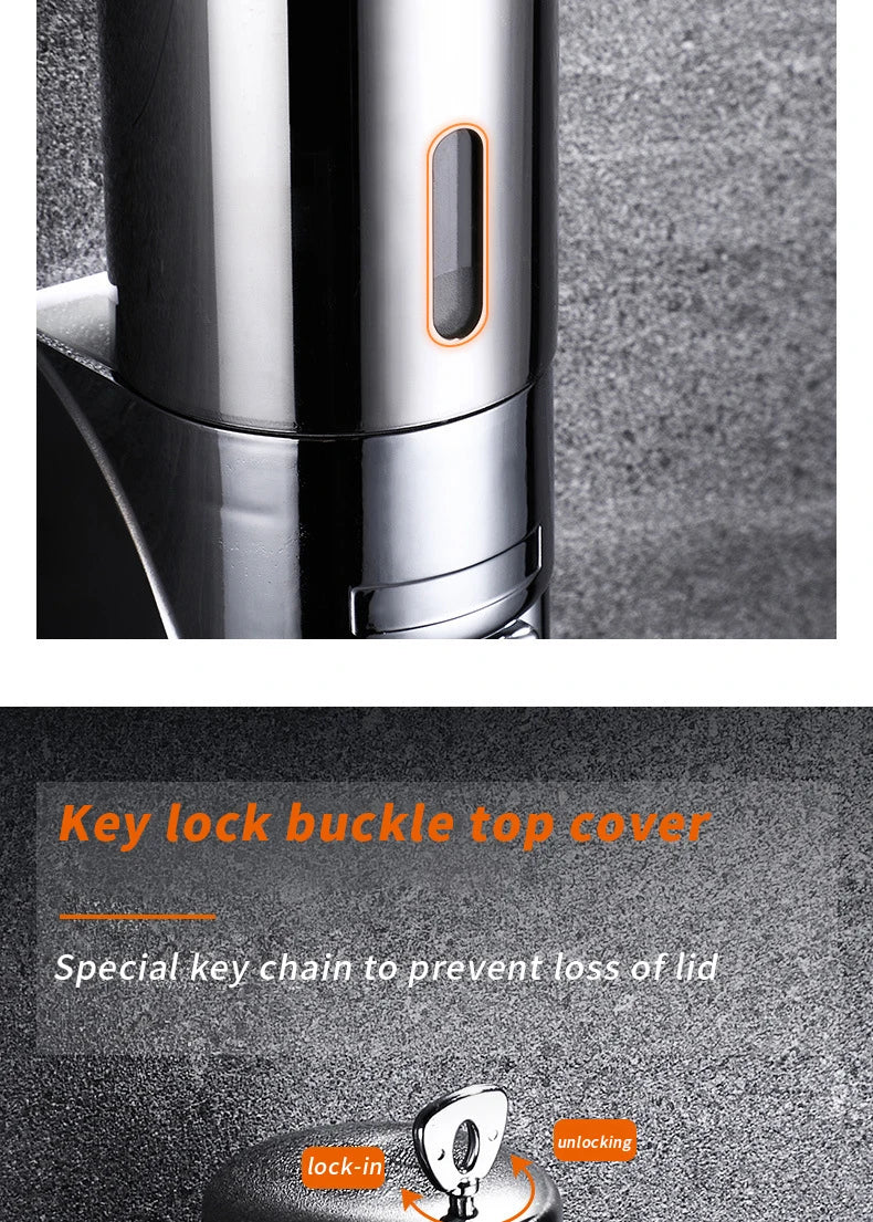 Stainless Steel Soap Dispenser Wall Mounted Kitchen Accessories