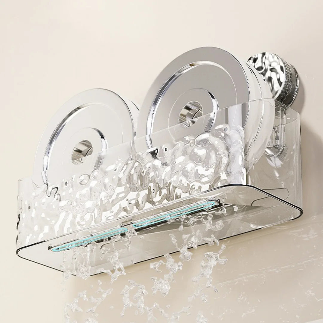 Acrylic Shelf Bathroom Rotating Suction Cup Shelf Kitchen Vanity No