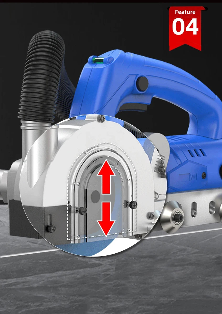 Electric Porcelain Floor Tile Seam Cleaner Dustless Slotting