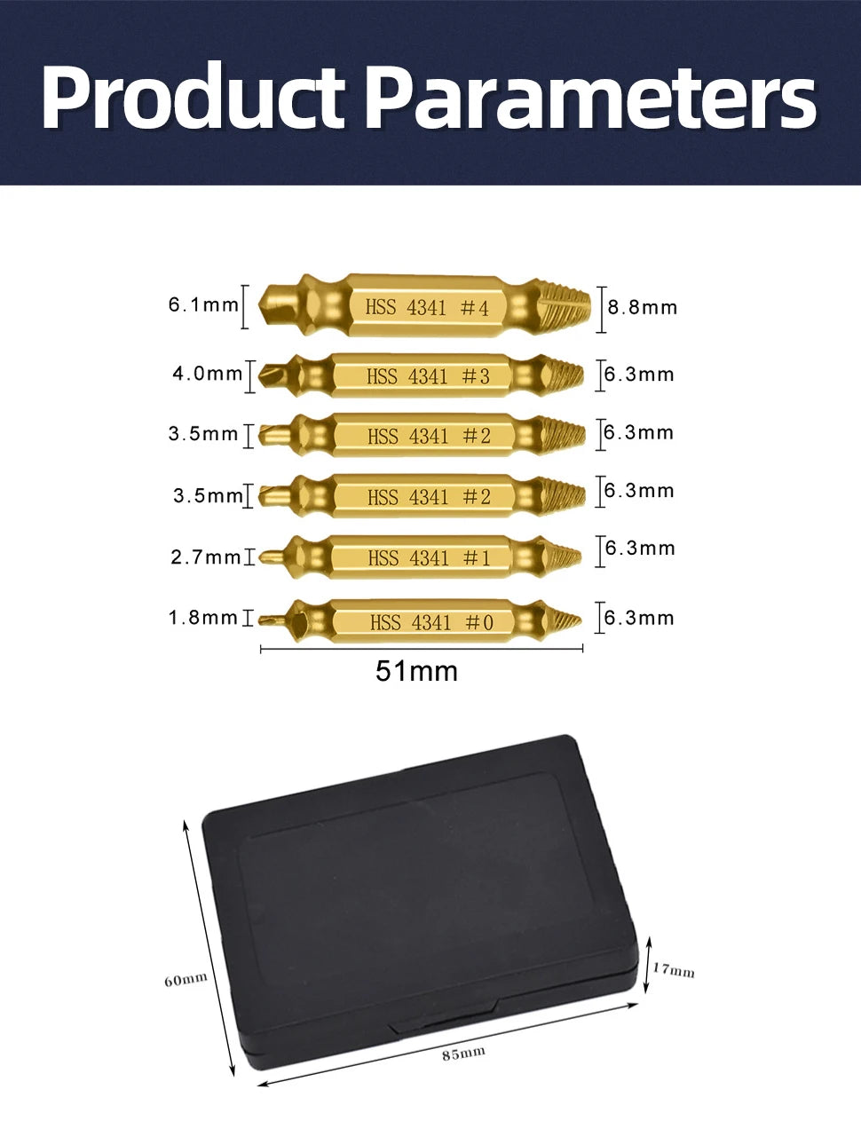 4/5/6Pcs Set Damaged Screw Extractor Center Drill Bit Set Woodworking