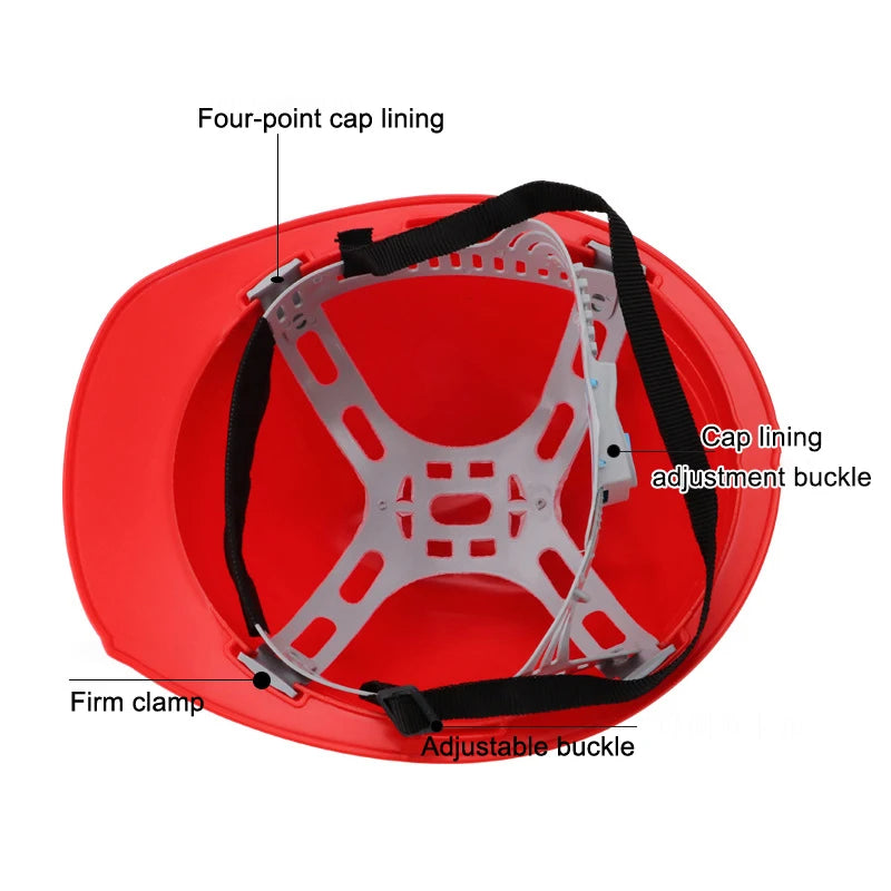 Heavy Duty Full Brim Construction Hard Hat – High Strength Impact Resistant