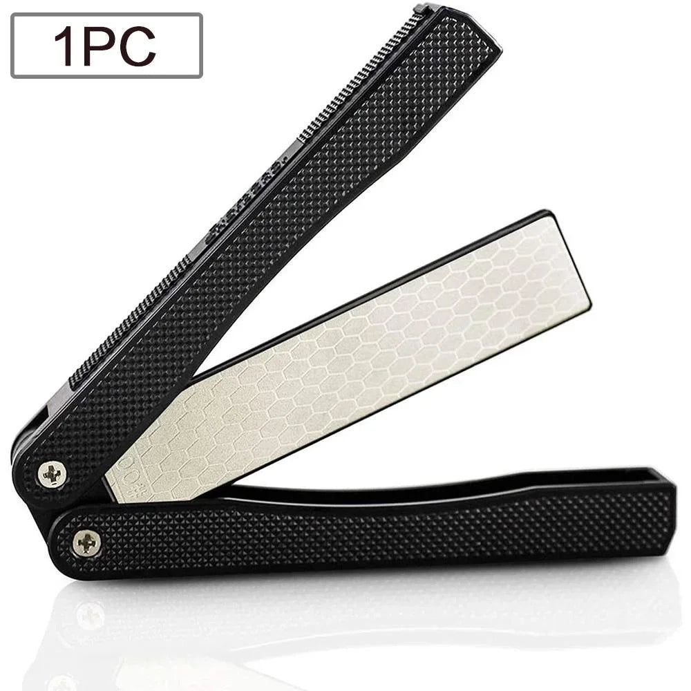 Portable Folding Pocket Knife Sharpener, Portable Double Sided