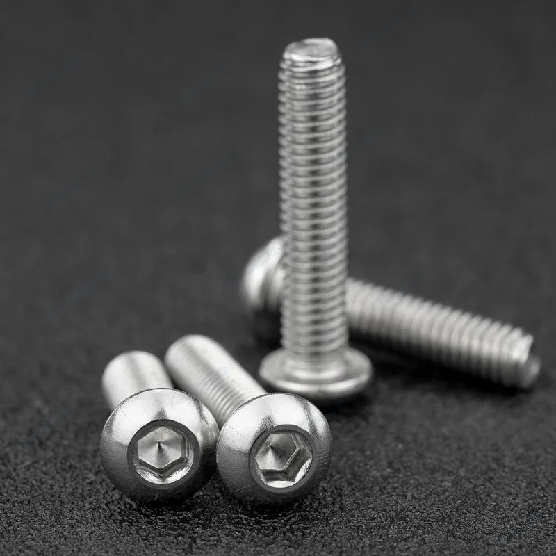 NINDEJIN M2 M2.5 M3 M4 M5 M6 M8 M10 Hexagon Hex Socket Button Head