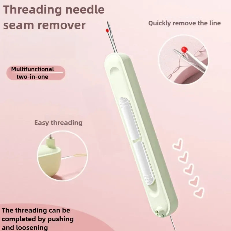 2 In 1 Needle Threader and Seam Ripper Tool Multifunctional Sewing