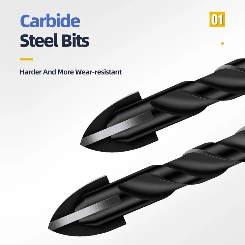 Cross Hex Drill Bit Set For Concrete Porcelain Tile Glass Metal