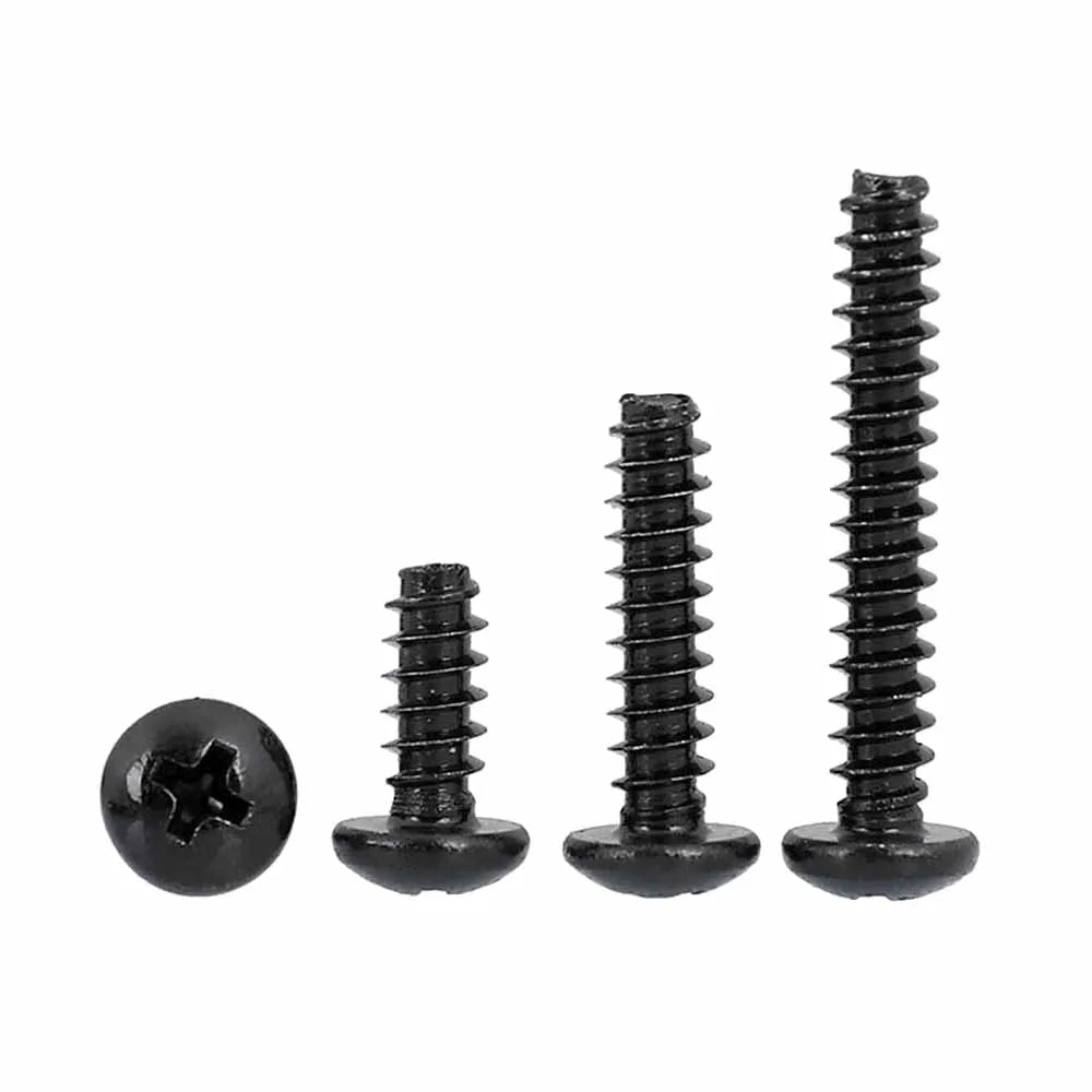 10/50Pcs M1 M1.2 M1.4 M1.7 M2 M2.3 M2.6 M3 M4 M5 Black 304 Stainless