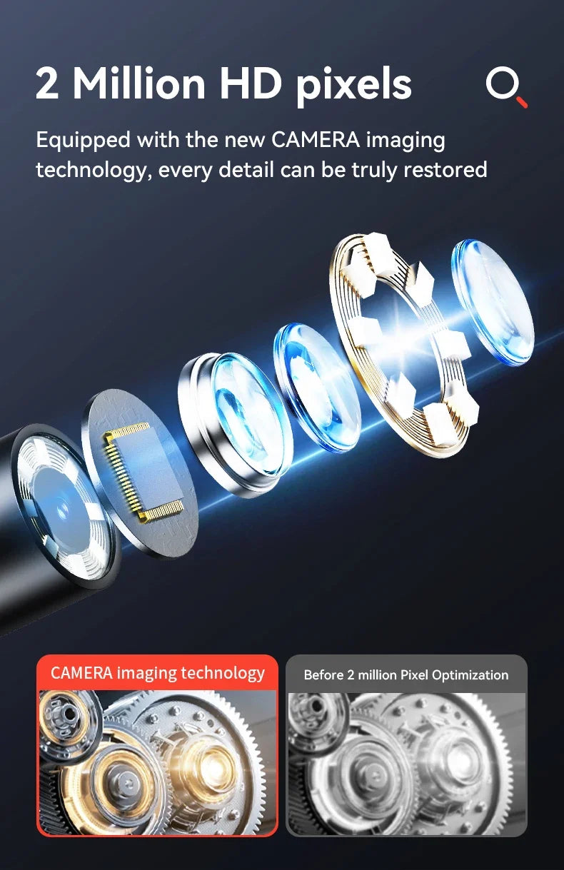 3.9mm/6.2mm/8.5mm 360° Articulating Borescope Endoscope Camera with
