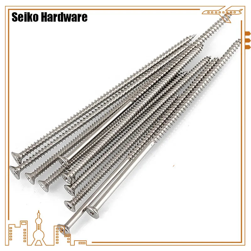 M5 lengthening Flat Head Tapping Long Wood Screw Stainless steel