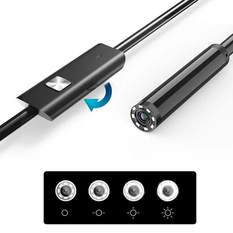 Endoscope Camera 1080P HD Borescope with 8 LED Lights 8mm Inspection