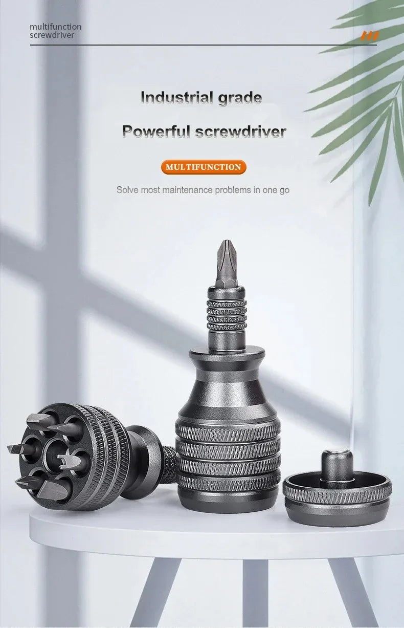 7-in-1 Industrial Mini Screwdriver Set - Aluminum Alloy Handle with