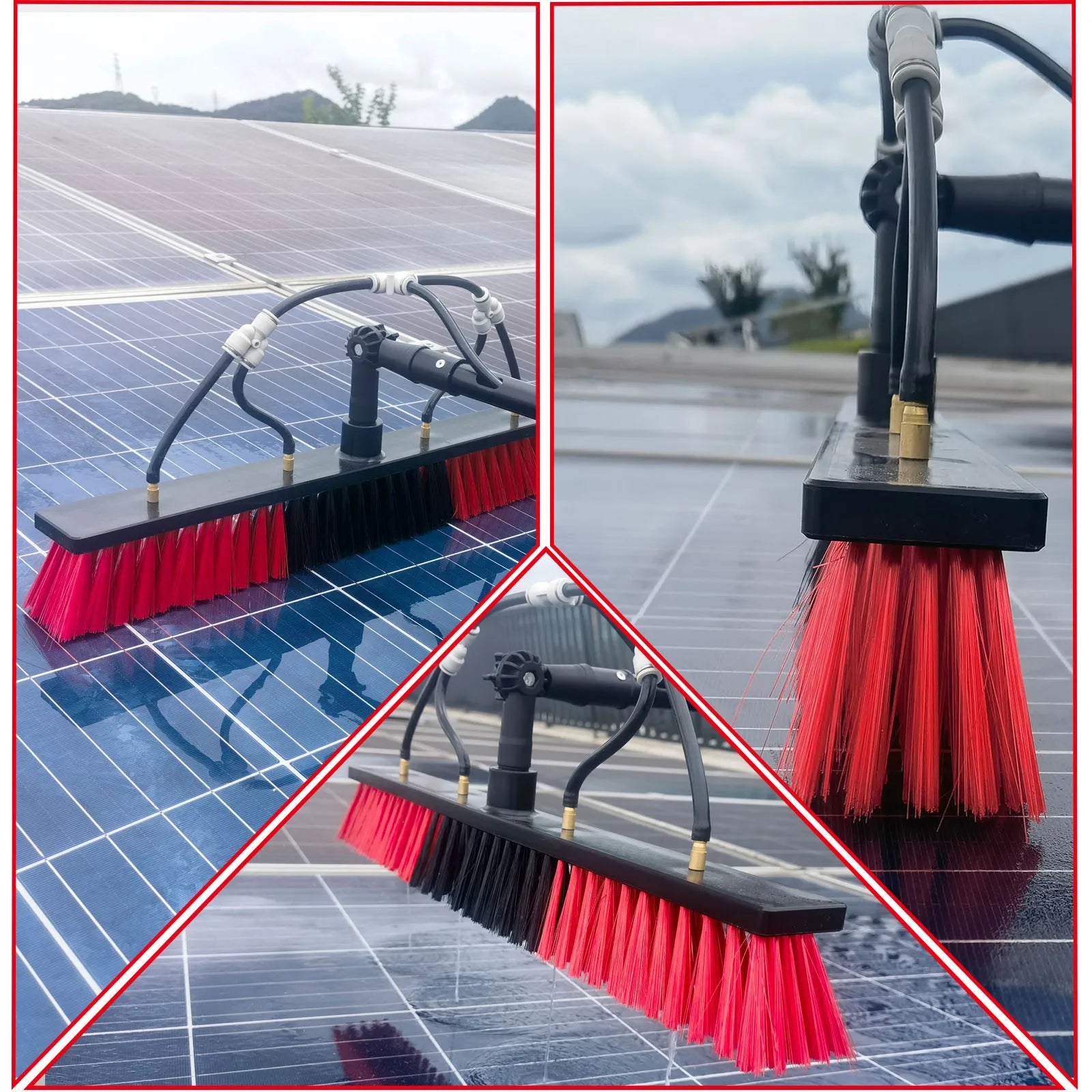 CNHOPOLE Water-Fed Pole Brush Head – Window & Solar Panel Cleaning