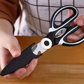 Heavy duty stainless steel kitchen scissors-multifunctional food