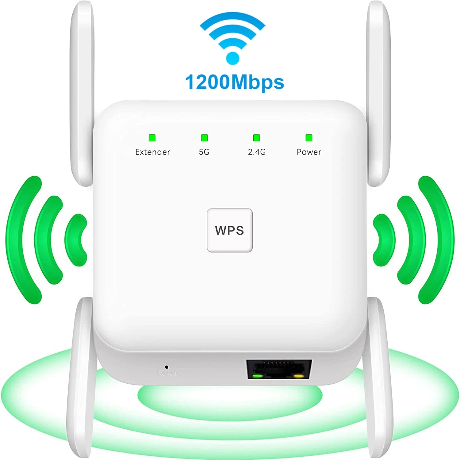 1200Mbps WiFi Repeater 4 Antennas – Dual Band 2.4/5GHz 802.11ac