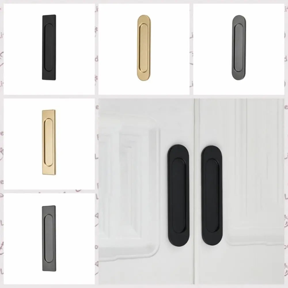 Double-sided Self-adhesive Handle Black/Grey/Gold Aluminum Alloy Gl...