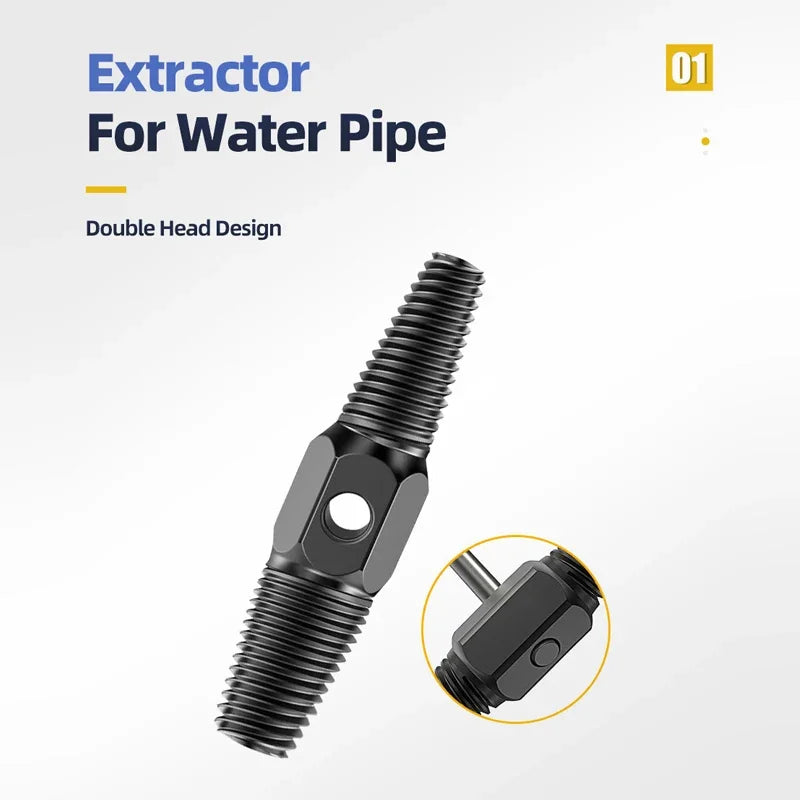 Double Head Screw Extractor Drill Bits Set Damaged Water Pipe Broken