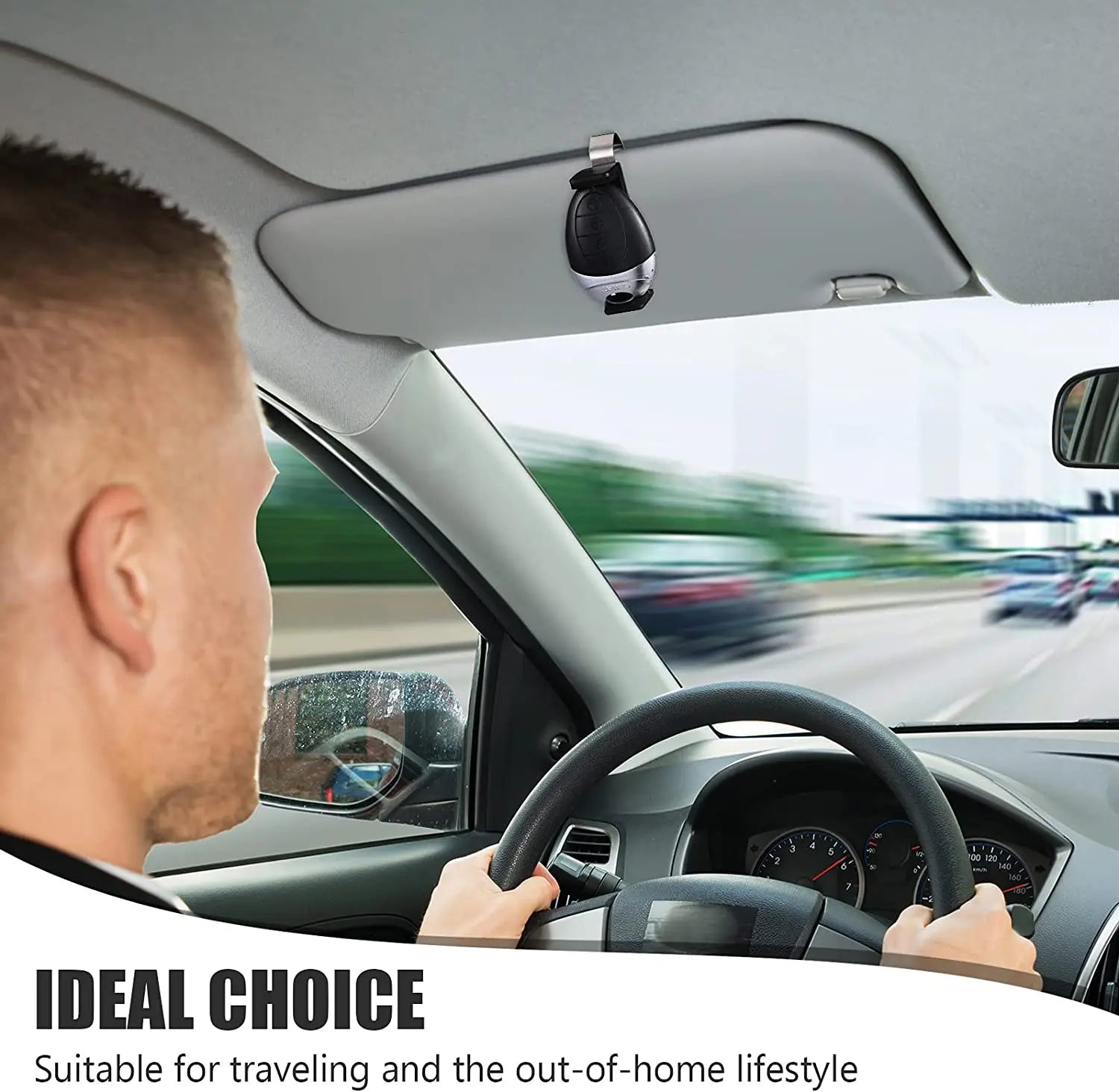 Garage Remote Car Sun Visor Clip Holder Adjustable 47-70mm Gate