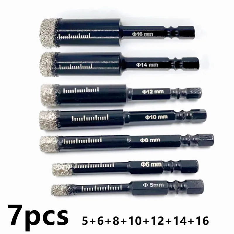Hex Shank Brazed Dry Diamond Tile Drill Bit — 5mm  - View 1