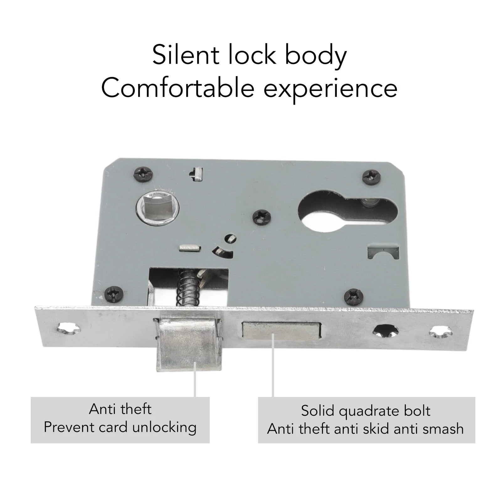 Door Handle Lock Keys Set Bedroom Door Lock Set Large Knob Black